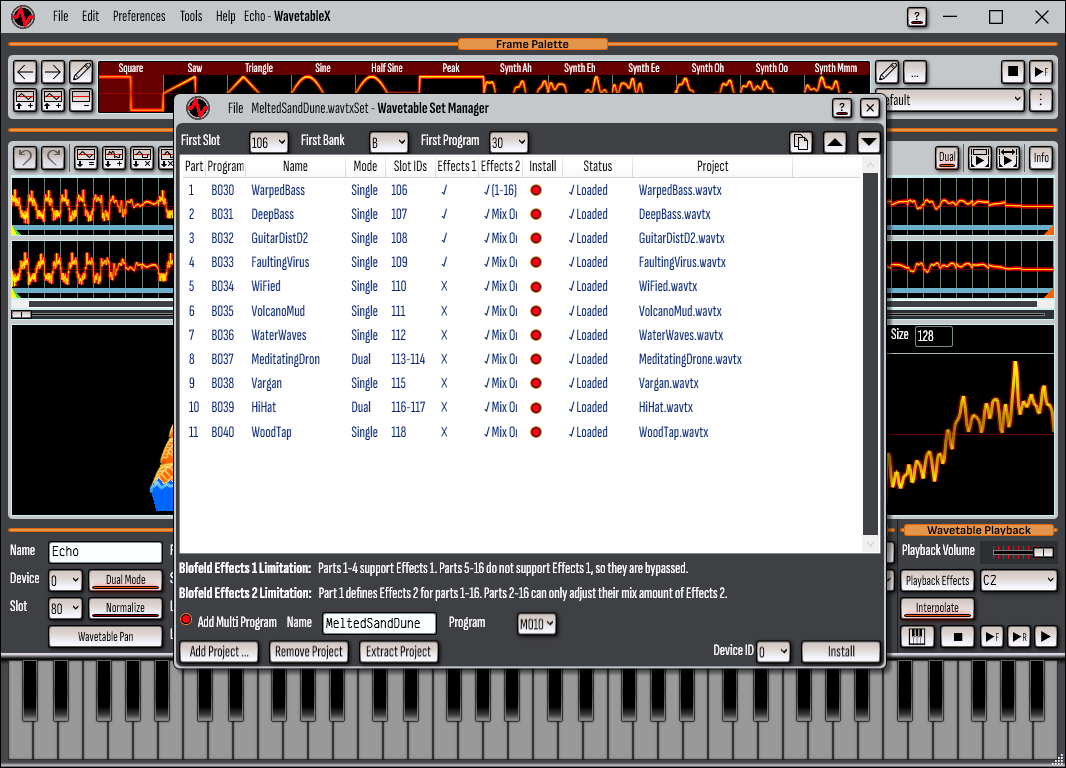Wavetable Set Manager